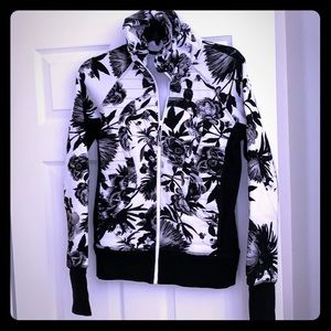 lululemon athletica Monochrome Floral Zip Hoodie
